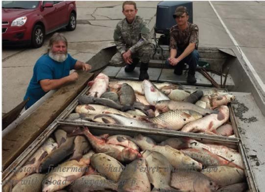 Commercial invasive carp harvest pictured in Chef Philippe’s book