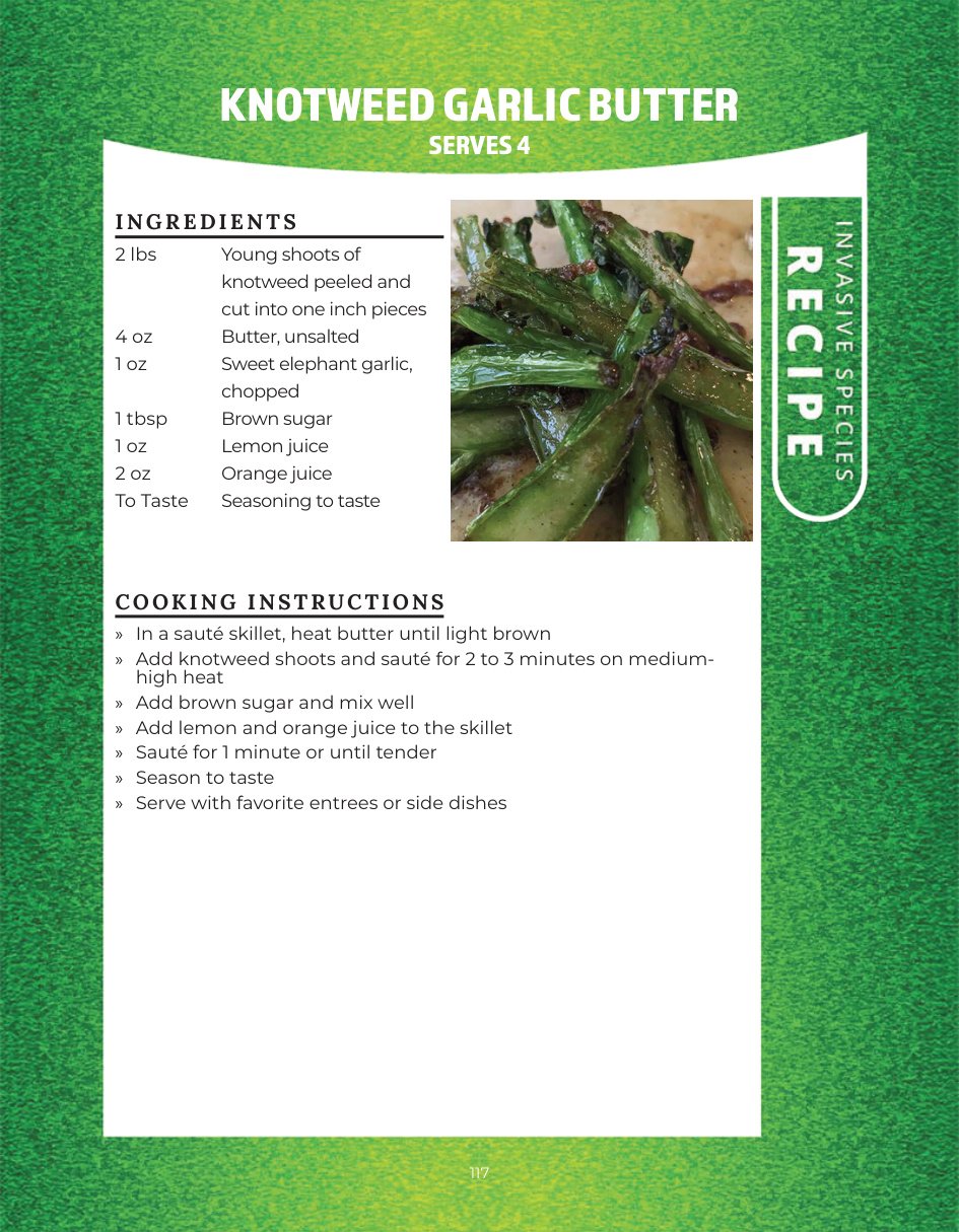 Original recipe page: KNOTWEED GARLIC BUTTER