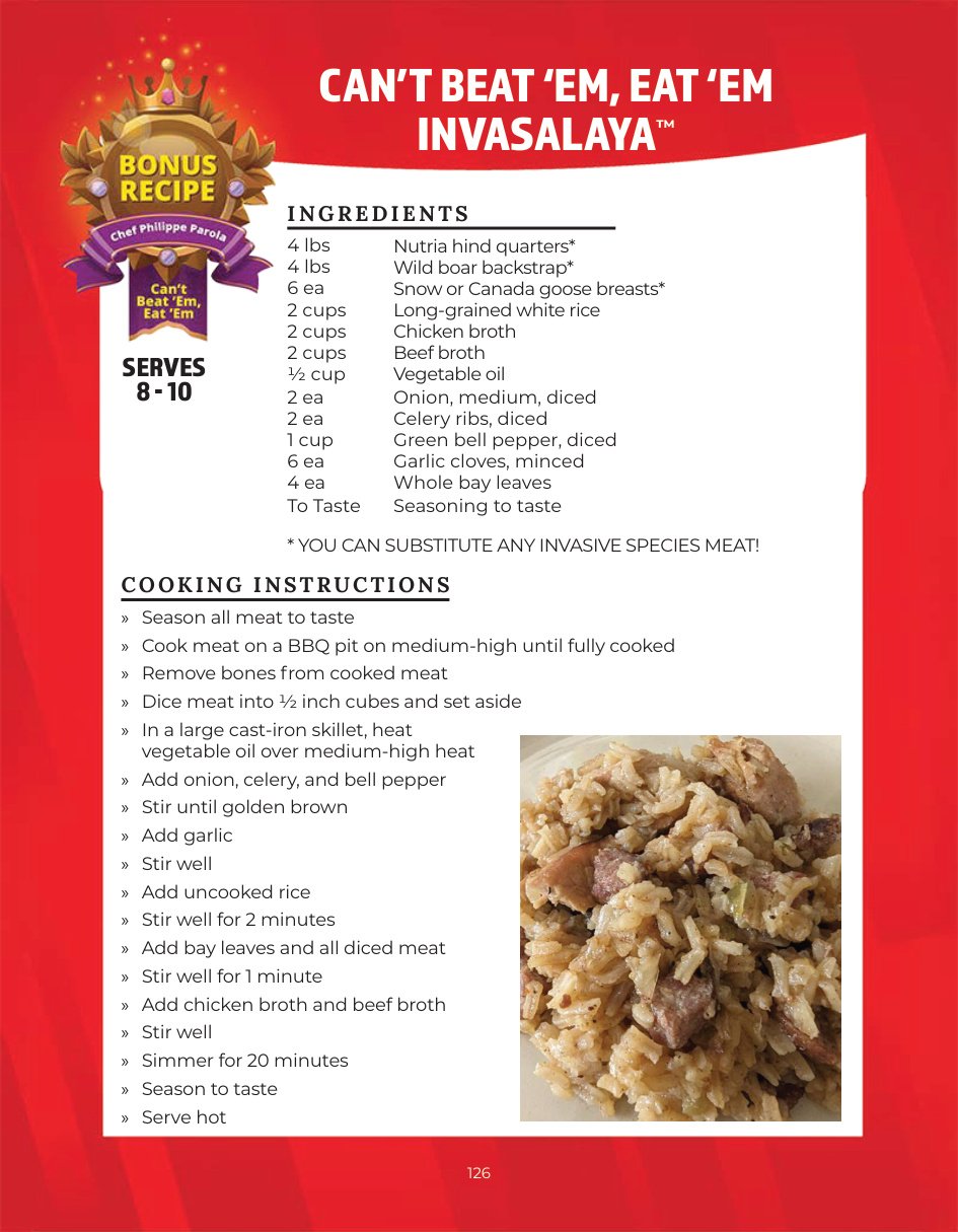 Original recipe page: Can’t Beat ’Em, Eat ’Em Invasalaya